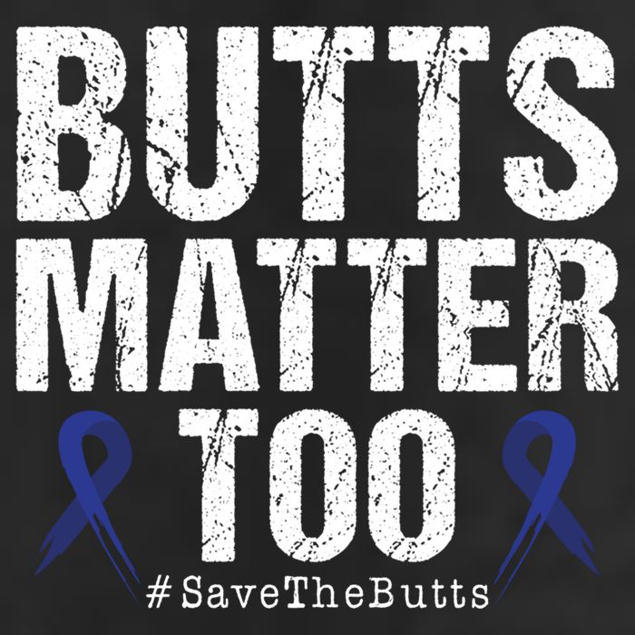 Butts Matter Too Save The Butts Colon Cancer Awareness Gift 7 Panel Mesh Trucker Snapback Hat