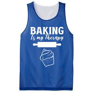 Baking My Therapy Pastry Chef Gift Mesh Reversible Basketball Jersey Tank