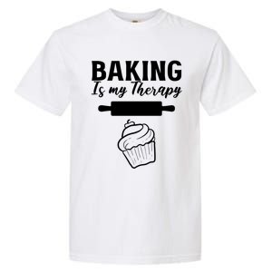 Baking My Therapy Pastry Chef Gift Garment-Dyed Heavyweight T-Shirt