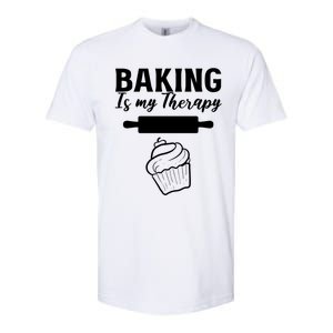 Baking My Therapy Pastry Chef Gift Softstyle CVC T-Shirt