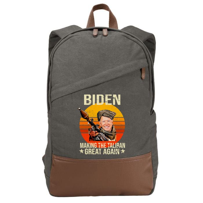 Biden Making The Taliban Great Again RPG Cotton Canvas Backpack