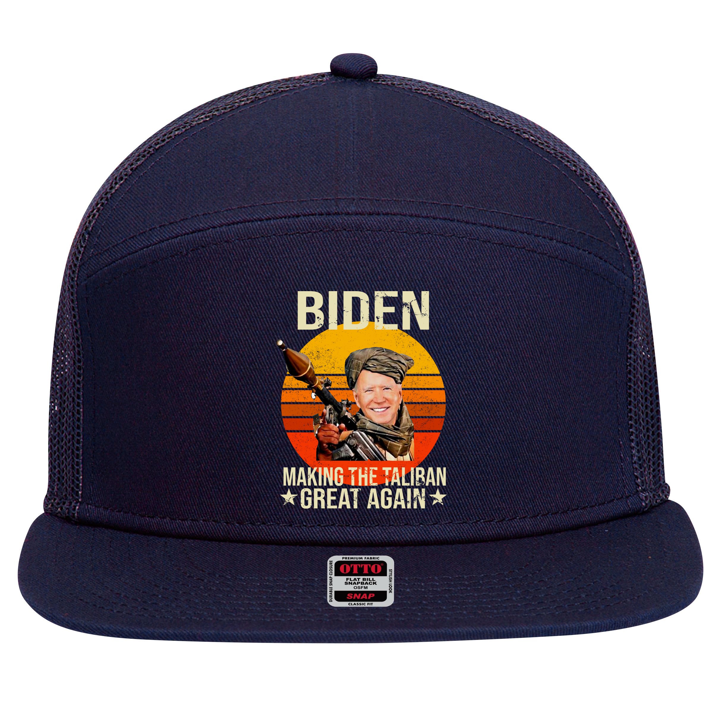 Biden Making The Taliban Great Again RPG 7 Panel Mesh Trucker Snapback Hat