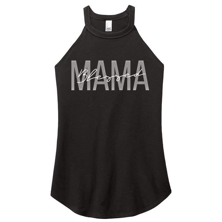 Blessed Mama Tough As A Mother Gift Women's Perfect Tri Rocker Tank