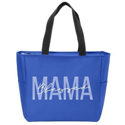 Blessed Mama Tough As A Mother Gift Zip Tote Bag
