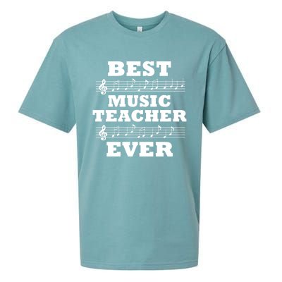 Best Music Teacher Ever Gift Sueded Cloud Jersey T-Shirt