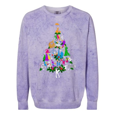 Broadway Musical Theater Christmas Tree Colorblast Crewneck Sweatshirt