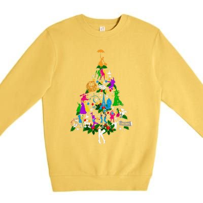 Broadway Musical Theater Christmas Tree Premium Crewneck Sweatshirt