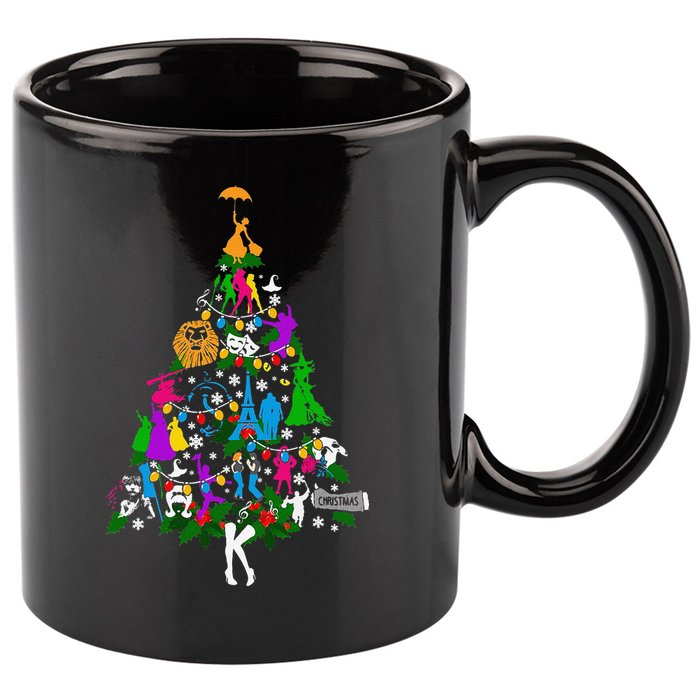Broadway Musical Theater Christmas Tree 11oz C Handle Ceramic Mug