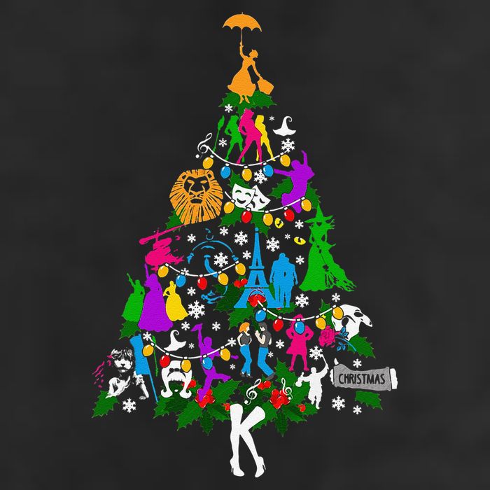Broadway Musical Theater Christmas Tree 11oz C Handle Ceramic Mug