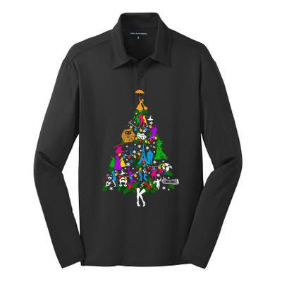 Broadway Musical Theater Christmas Tree Silk Touch Performance Long Sleeve Polo