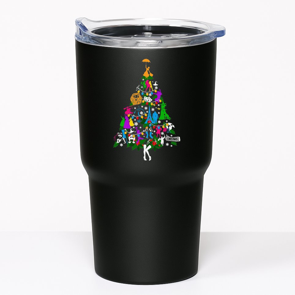 Broadway Musical Theater Christmas Tree Tumbler