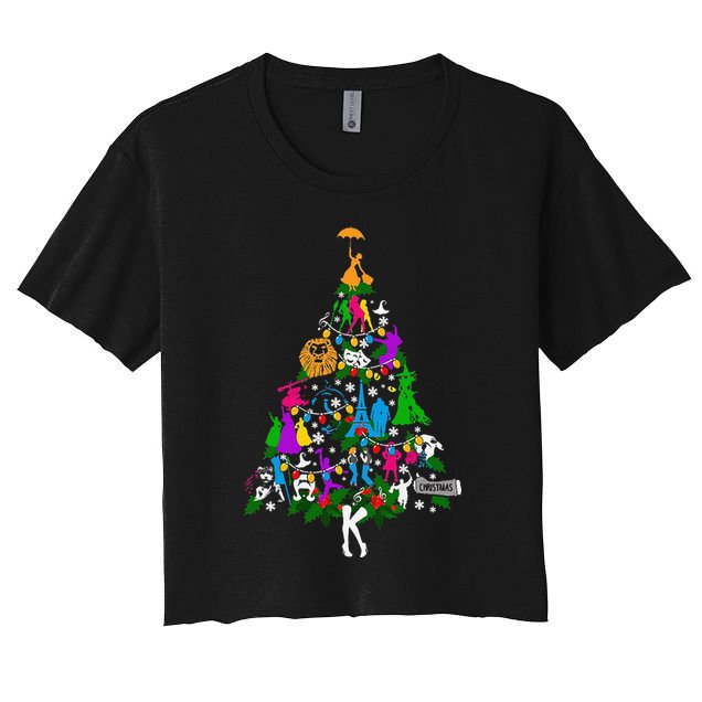 Broadway Musical Theater Christmas Tree Crop Top