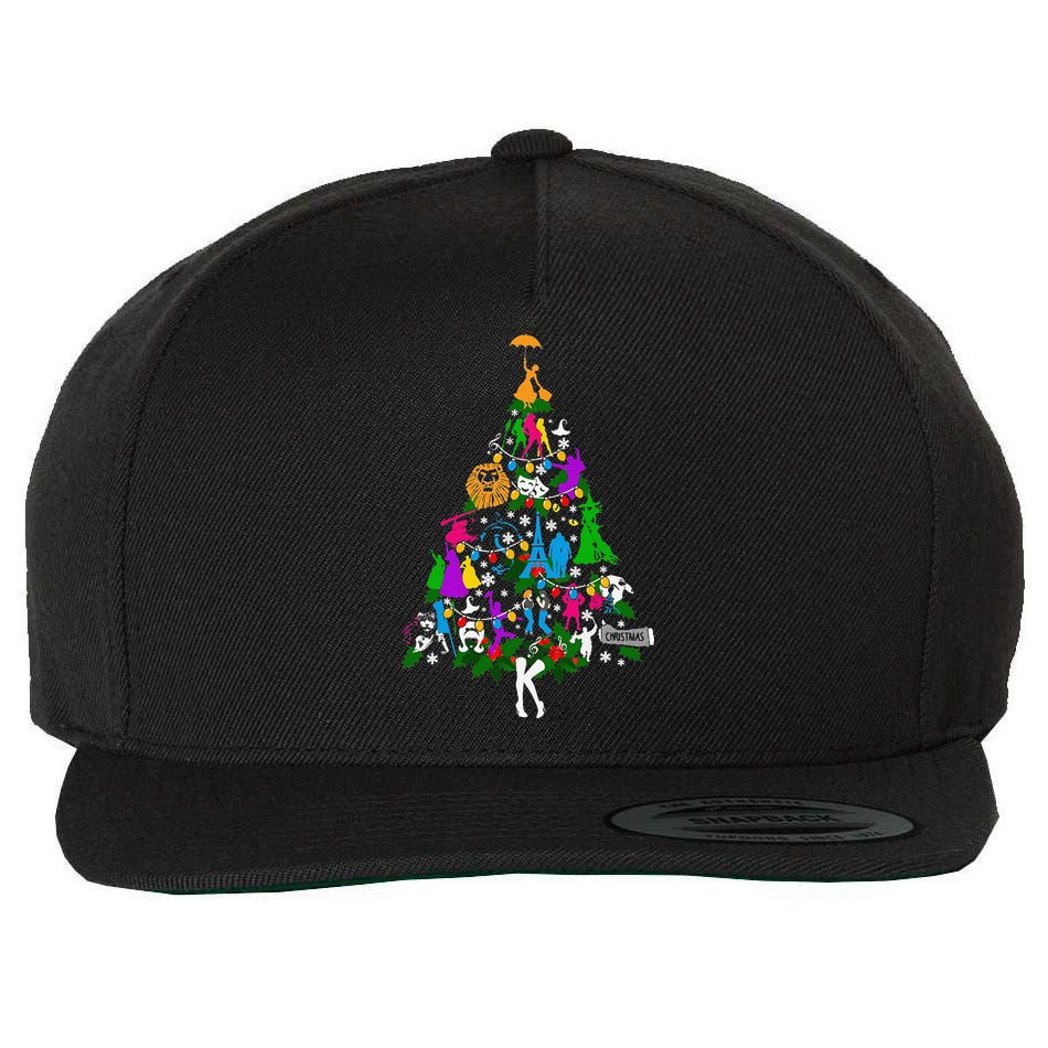 Broadway Musical Theater Christmas Tree Wool Snapback Cap