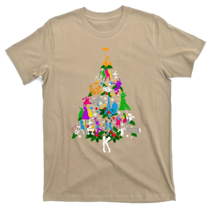 Broadway Musical Theater Christmas Tree T-Shirt