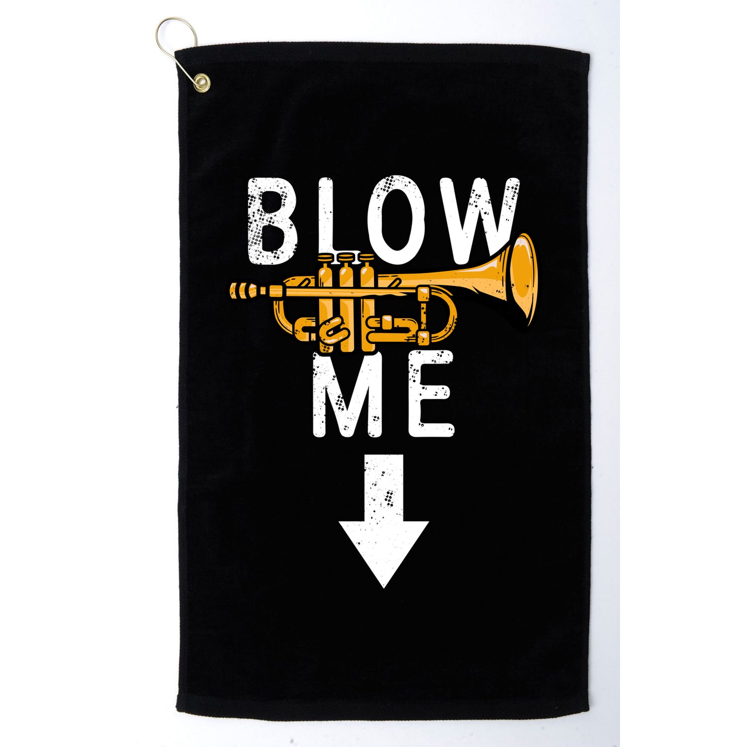 Blow Me Trumpet Funny Gift Golf Towel