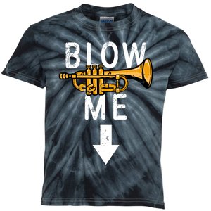 Blow Me Trumpet Funny Gift Kids Tie-Dye T-Shirt