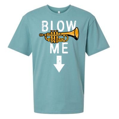 Blow Me Trumpet Funny Gift Sueded Cloud Jersey T-Shirt