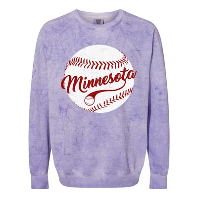 Baseball Minnesota Team Love Baseball National Pastime Colorblast Crewneck Sweatshirt