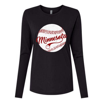 Baseball Minnesota Team Love Baseball National Pastime Womens Cotton Relaxed Long Sleeve T-Shirt