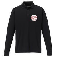 Baseball Minnesota Team Love Baseball National Pastime Performance Long Sleeve Polo