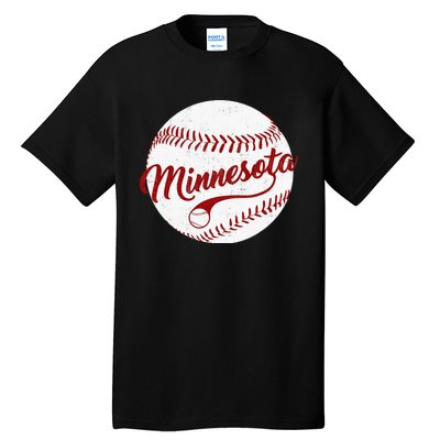 Baseball Minnesota Team Love Baseball National Pastime Tall T-Shirt