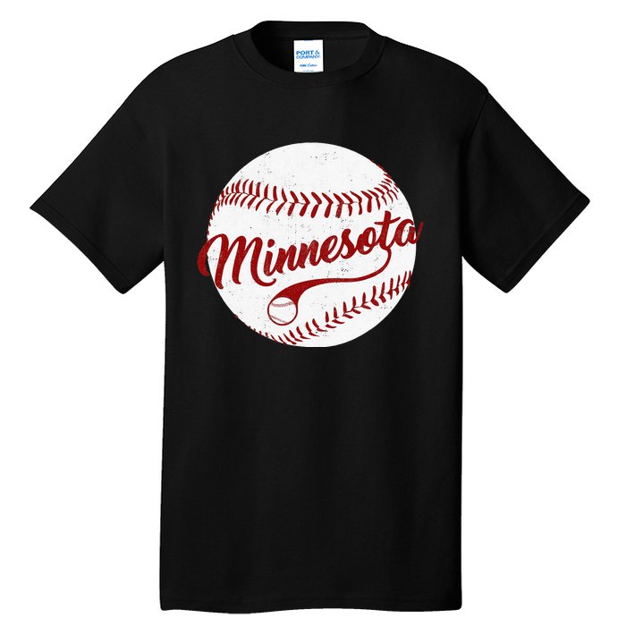 Baseball Minnesota Team Love Baseball National Pastime Tall T-Shirt