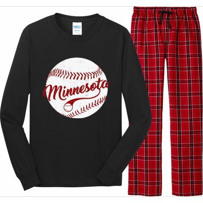 Baseball Minnesota Team Love Baseball National Pastime Long Sleeve Pajama Set