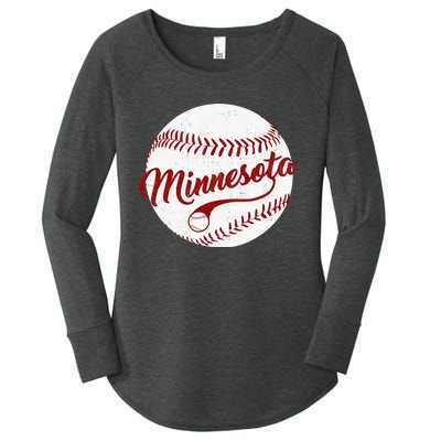 Baseball Minnesota Team Love Baseball National Pastime Women's Perfect Tri Tunic Long Sleeve Shirt