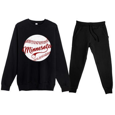 Baseball Minnesota Team Love Baseball National Pastime Premium Crewneck Sweatsuit Set