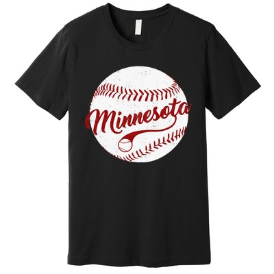 Baseball Minnesota Team Love Baseball National Pastime Premium T-Shirt