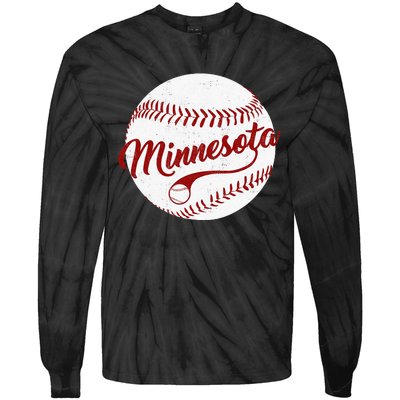 Baseball Minnesota Team Love Baseball National Pastime Tie-Dye Long Sleeve Shirt