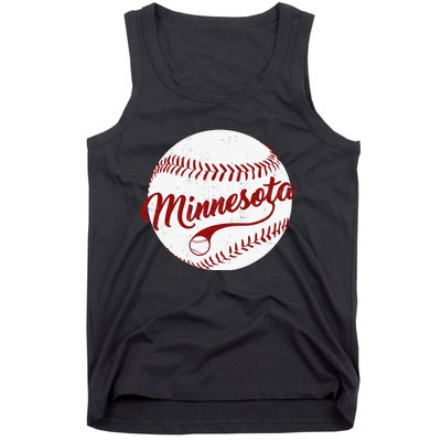 Baseball Minnesota Team Love Baseball National Pastime Tank Top