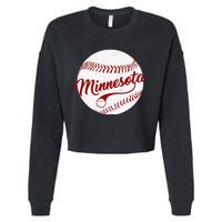 Baseball Minnesota Team Love Baseball National Pastime Cropped Pullover Crew