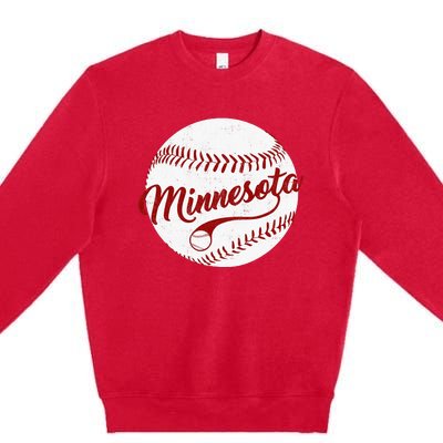 Baseball Minnesota Team Love Baseball National Pastime Premium Crewneck Sweatshirt