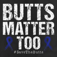Butts Matter Too Save The Butts Colon Cancer Awareness 7 Panel Mesh Trucker Snapback Hat