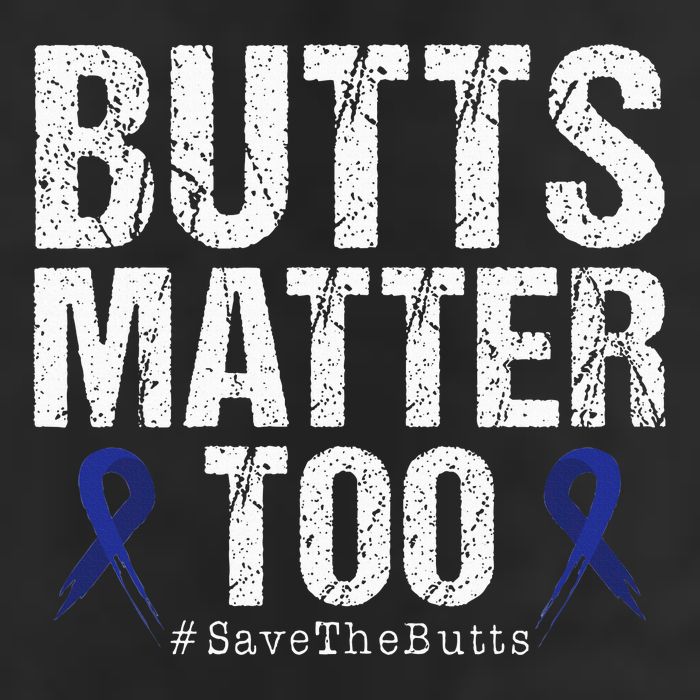 Butts Matter Too Save The Butts Colon Cancer Awareness 7 Panel Mesh Trucker Snapback Hat