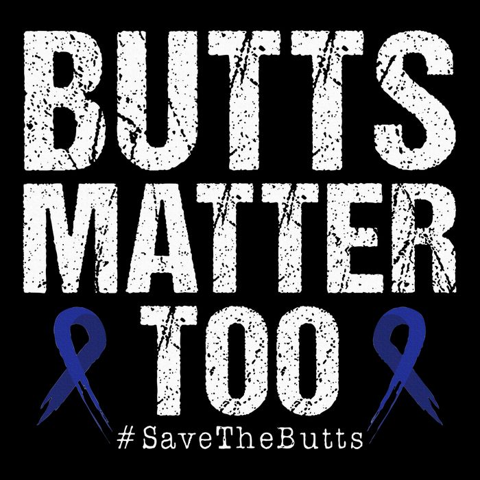 Butts Matter Too Save The Butts Colon Cancer Awareness Drawstring Bag