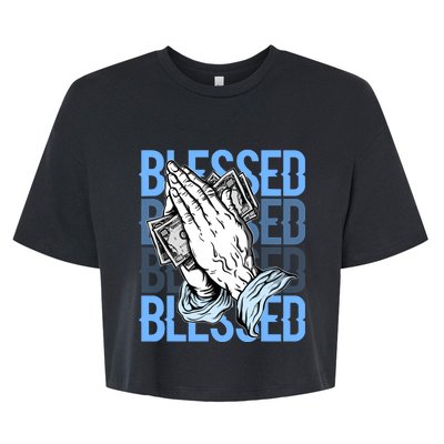 Blessed Matching To Shoe 1 Unc Toe Bella+Canvas Jersey Crop Tee