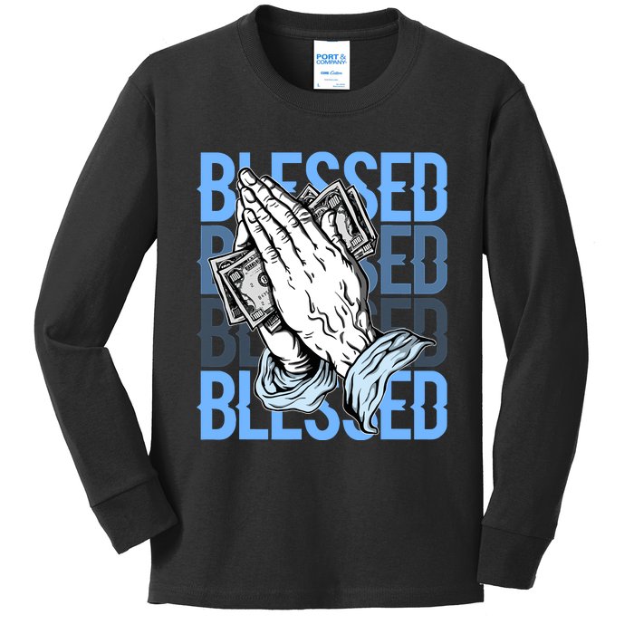 Blessed Matching To Shoe 1 Unc Toe Kids Long Sleeve Shirt