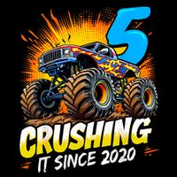 Birthday Monster Truck 5 Year Old Boy 5th Party Born Impact Tech Backpack