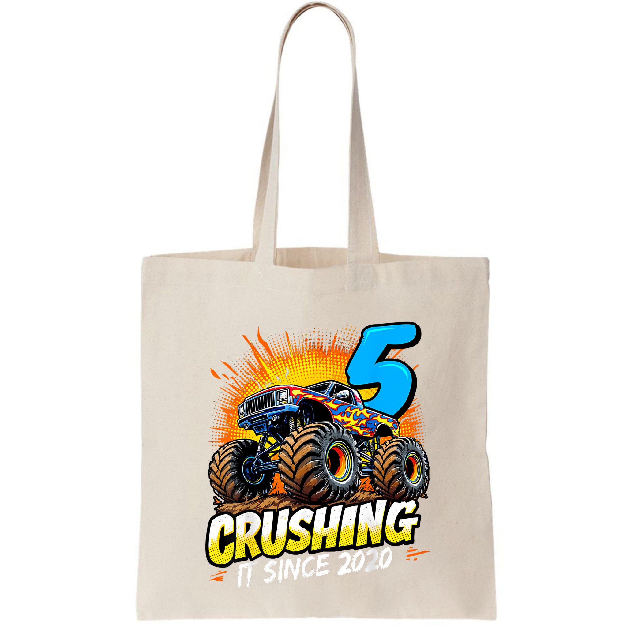 Birthday Monster Truck 5 Year Old Boy 5th Party Born Bag