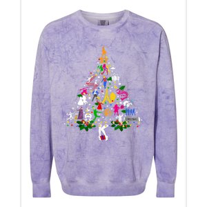 Broadway Musical Theatre Christmas Tree Funny Xmas Gift Colorblast Crewneck Sweatshirt