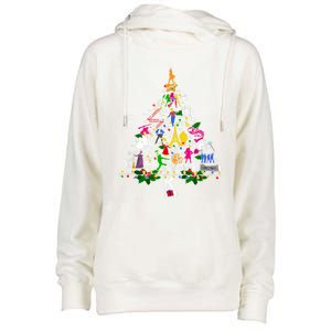 Broadway Musical Theatre Christmas Tree Funny Xmas Gift Womens Funnel Neck Pullover Hood