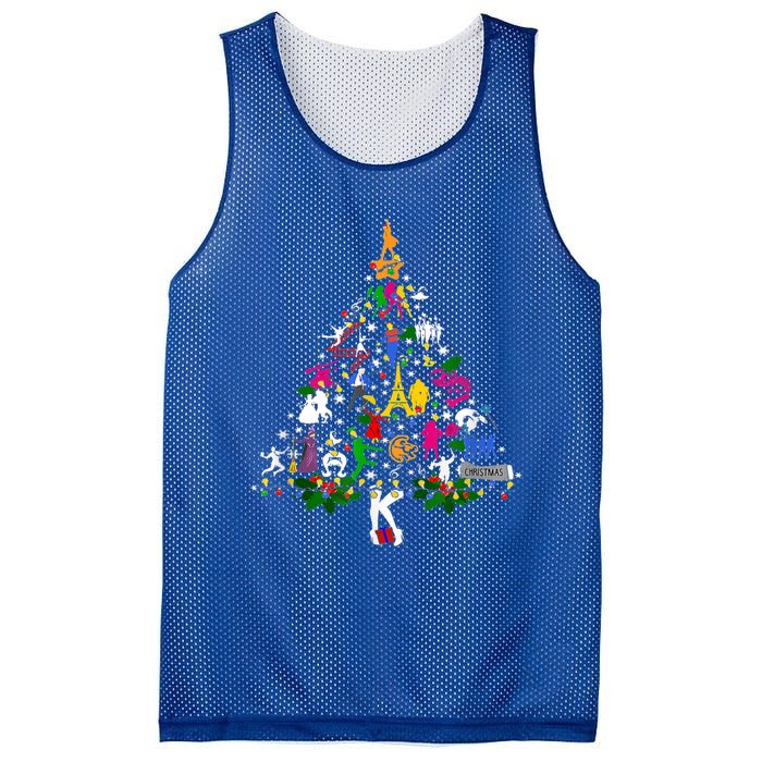 Broadway Musical Theatre Christmas Tree Funny Xmas Gift Mesh Reversible Basketball Jersey Tank