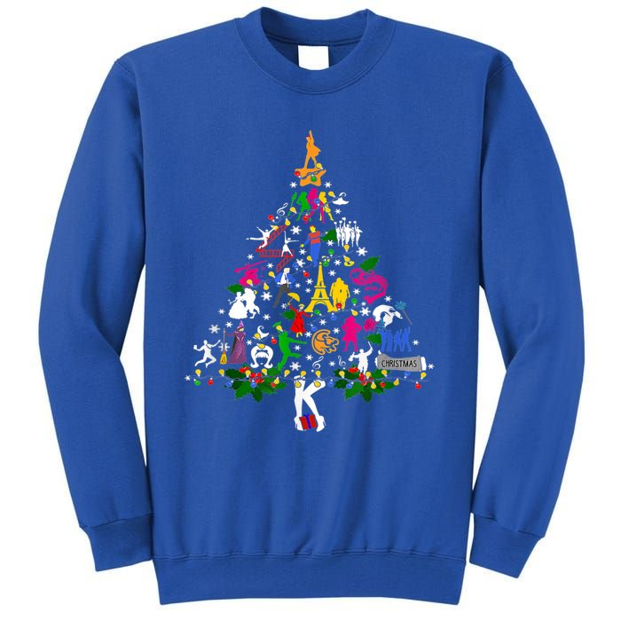 Broadway Musical Theatre Christmas Tree Funny Xmas Gift Tall Sweatshirt