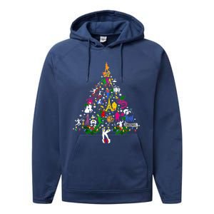 Broadway Musical Theatre Christmas Tree Funny Xmas Gift Performance Fleece Hoodie