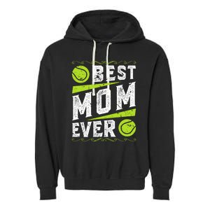 Best Mom Tennis Gift Garment-Dyed Fleece Hoodie