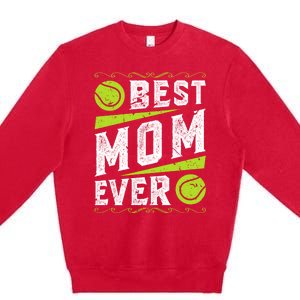 Best Mom Tennis Gift Premium Crewneck Sweatshirt