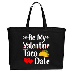 Be My Taco Date Valentine's Day Pun Mexican Food Gift Cotton Canvas Jumbo Tote