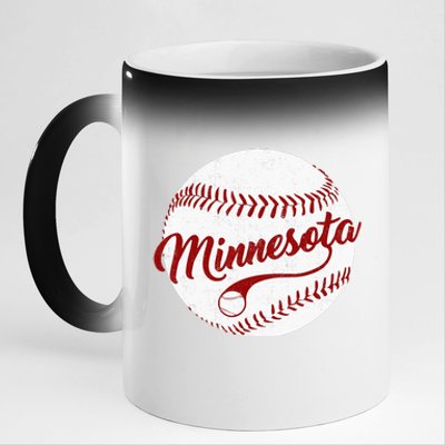 Baseball Minnesota Team Love Baseball National Pastime 11oz Black Color Changing Mug